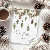 Invitation Boho Hiver Solstice Pine Verdure Garland