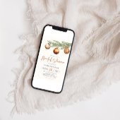 Invitation Boho Holiday Fête des mariées hiver