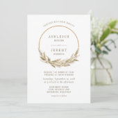 Invitation Boho Hoop Pampas Grass Mariage (Debout devant)