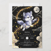 Invitation Boho Howling Wolf Anniversaire (Devant)