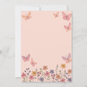 Invitation boho Il Me Donne Des Papillons Fête des mariées (Dos)