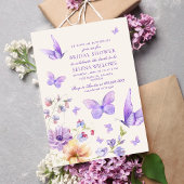 Invitation Boho Il Me Donne Des Papillons Fête des mariées Vi