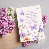 Invitation Boho Il Me Donne Des Papillons Fête des mariées Vi