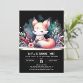 Invitation Boho Imaginaire Fox Anniversaire numérique (Debout devant)