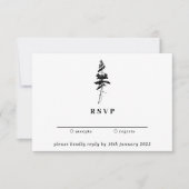 Invitation Boho Indie Rustique Forêt Pin RSVP (Devant)