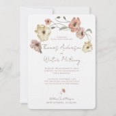 Invitation Boho Islandais Aquarelle Islande Poppy Fleurs (Devant)