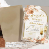 Invitation Boho ivoire beige Brunch et Fête des mariées mouss