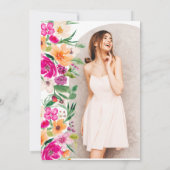 Invitation Boho jardin floral or photo graduation (Dos)