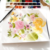 Invitation Boho Jaune arche florale rose chic Sweet 16