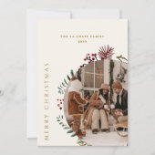 Invitation Boho Joyeux Noël Collage (Devant)