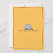 Invitation Boho Jungle Safari Animaux sauvages Anniversaire d (Dos)