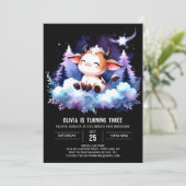 Invitation Boho Kids Cow Anniversaire (Debout devant)