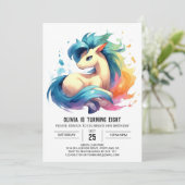 Invitation Boho Kids Horse Anniversaire (Debout devant)