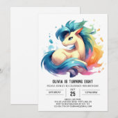 Invitation Boho Kids Horse Anniversaire (Devant / Derrière)