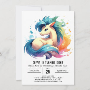 Invitation Boho Kids Horse Anniversaire