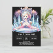 Invitation Boho Kids Princess Anniversaire (Debout devant)