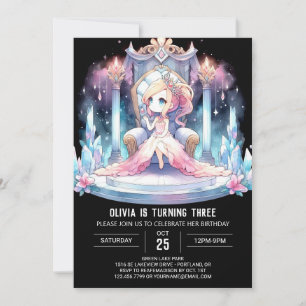 Invitation Boho Kids Princess Anniversaire
