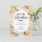 Invitation Boho Laisser L'Aventure Commencer Le Baby shower D (Debout devant)