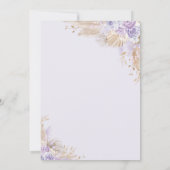 Invitation Boho Lavender Floral Twins Garçon fille Quinceañer (Dos)