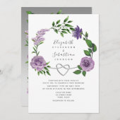 Invitation Boho Lavender Purple Mariage (Devant / Derrière)
