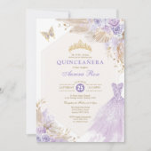 Invitation Boho Lavender Quinceañera Mis Quince 15 Anos (Devant)