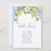 Invitation Boho Lemon Bleu Carrelage méditerranéen Mariage it (Devant)