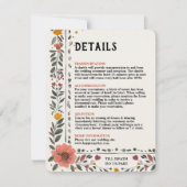 Invitation Boho Letterpress Style Skeleton Tarot Details (Devant)