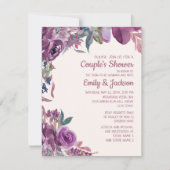 Invitation Boho Lilac Plum violet Mariage de couple floral (Devant)