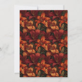 Invitation Boho Lilies Luxe Anniversaire Milestone (Dos)