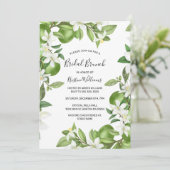 Invitation Boho Limes Aquarelle Blanc Floral Bridal Brunch (Debout devant)