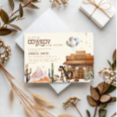 Invitation Boho Little Cowboy Western Baby Shower Desert