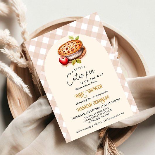 Invitation Boho Little Cutie Pie Thanksgiving Baby shower