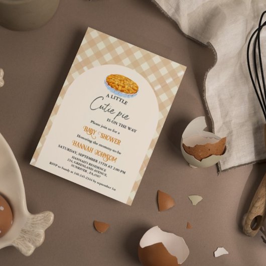 Invitation Boho Little Cutie Pie Thanksgiving Baby shower