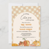 Invitation Boho Little Cutie Pie Thanksgiving Baby shower (Devant)