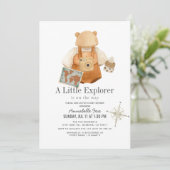 Invitation Boho Little Explorer Baby shower non sexiste dans (Debout devant)