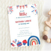 Invitation Boho Little Firecracker 4 juillet Anniversaire