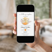 Invitation Boho Little Lamb Citrouille Baby shower aquarelle