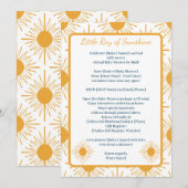 Invitation Boho Little Ray de Soleil Neutre Douche Par Distan (Devant / Derrière)