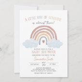 Invitation Boho Little Ray of Sunshine Baby shower (Devant)