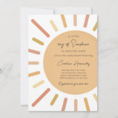 Invitation Boho Little Ray Of Sunshine Baby shower (Devant)
