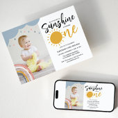 Invitation Boho Little Ray Of Sunshine Première Anniversaire 