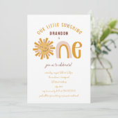 Invitation Boho Little Sunshine Premier anniversaire (Debout devant)