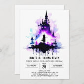 Invitation Boho Little Wizard Anniversaire magique (Devant / Derrière)