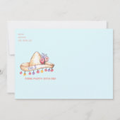 Invitation Boho Llama Fille fête d'anniversaire (Dos)