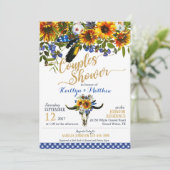 Invitation Boho Longhorn Crâne de vache Fête des mariées flor (Debout devant)