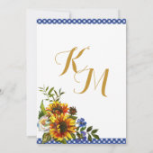 Invitation Boho Longhorn Crâne de vache Fête des mariées flor (Dos)