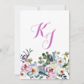 Invitation Boho Longhorn Crâne de vache Fête des mariées flor (Dos)