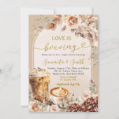 Invitation Boho Love Brûle Espresso Couples Douche (Devant)