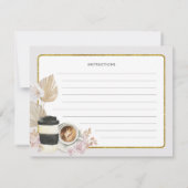 Invitation Boho Love est brasser Fête des mariées Recette Car (Dos)