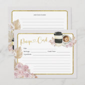 Invitation Boho Love est brasser Fête des mariées Recette Car (Devant / Derrière)